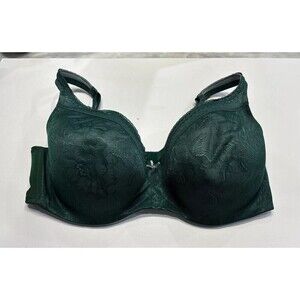 CACIQUE Womens Sz 42 DDD Modern Lace Covered LL BALC Green Lace Underwire Bra